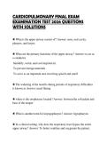 CARDIOPULMONARY FINAL EXAM&NewLine;EXAMINATION TEST 2026 QUESTIONS&NewLine;WITH SOLUTIONS