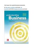 Test bank for Understanding Business&NewLine;by William G&period; Nickels &lpar;Author&rpar;&comma; Jim McHugh &lpar;Author&rpar;&comma; Susan McHugh &lpar;Author&rpar;  all pages fully covered with test questions and answers guide A&plus;