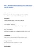 NHI 130055 Final Assessment Exam Questions and Correct Answers