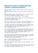 RELIAS PACU RN A V1 QUESTIONS AND CORRECT VERIFIED ANSWERS