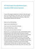 ATI Med-Surge Musculoskeletal Exam Questions With Correct Answers
