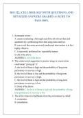 BIO 322&colon; CELL BIOLOGY &vert; WITH QUESTIONS AND DETAILED ANSWERS GRADED SURE TO PASS 100&percnt;
