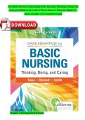 Test Bank for Davis Advantage Basic Nursing&colon; Thinking&comma; Doing&comma; and&NewLine;Caring 3rd Edition by Leslie S&period; Treas&semi; Karen L&period; Barnett&semi; Mable H&period; &NewLine;Smith Chapter 1-41 Complete Guide