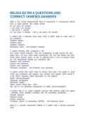 MEDICAL-SURGICAL RN A PROPHECY RELIAS QUESTIONS AND CORRECT VERIFIED ANSWERS