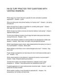 NH G2 TURF PRACTICE TEST QUESTIONS WITH VERIFIED ANSWERS
