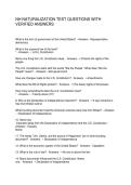 NH NATURALIZATION TEST QUESTIONS WITH VERIFIED ANSWERS