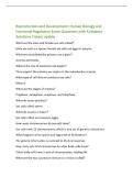 Reproduction and Development&colon; Human Biology and&NewLine;Hormonal Regulation Exam Questions with Complete&NewLine;Solutions &vert;latest update&NewLine;What are the male and female sex cells called&quest;&NewLine;Male sex cells are sperm&semi; female sex cells are eggs or oocytes&period;&NewLine;What are consider