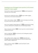 Reading Success Strategies Exam questions and answers&NewLine;Graded A&plus; latest update&NewLine;How should you organize reading assignments&quest; -By prioritizing based on&NewLine;importance&comma; size&comma; and due dates&period;&NewLine;How does active reading help students&quest; -It keeps students engaged&comma;&NewLine;i
