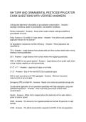 NH TURF AND ORNAMENTAL PESTICIDE PPLICATOR EXAM QUESTIONS WITH VERIFIED ANSWERS