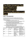 2026&sol;2027 The Elite District of Columbia Land Surveying & Boundary Law Test Bank &vert; 48&plus; S-Tier Questions&comma; Answers & Expert Analyses