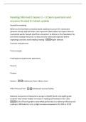 Reading 360 mod 1 lesson 1 &ndash; 3 Exam questions and&NewLine;answers Graded A&plus; latest update&NewLine;Sounds first training&NewLine;Refers to the fact that we need to teach students to secure the connection&NewLine;between Sounds and the letters that represent them before we expect them