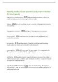 Reading 360 Final Exam questions and answers Graded&NewLine;A&plus; latest update&NewLine;Cognitive-Constructivist View -reading is an active process in which the&NewLine;reader actively searches for meaning in what she reads&period;&NewLine;Schema -abstract knowledge stored in memory&comma; richly o