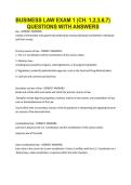 BUSINESS LAW EXAM 1 &lpar;CH&period; 1&comma;2&comma;3&comma;6&comma;7&rpar; QUESTIONS WITH ANSWERS&period;