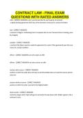 CONTRACT LAW - FINAL EXAM QUESTIONS WITH RATED ANSWERS&period;