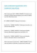 ELED 3100 EXAM QUESTIONS WITH COMPLETE SOLUTIONS