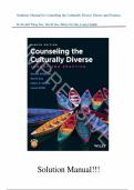 Test bank for Counseling the Culturally Diverse&colon; Theory and Practice&comma; 8th Edition all pages fully covered with test questions and answers graded A&plus;