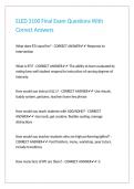 ELED 3100 Final Exam Questions With Correct Answers 