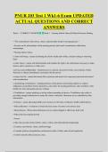 PNUR 203 Test 1 Wk1-6 Exam UPDATED &NewLine;ACTUAL QUESTIONS AND CORRECT &NewLine;ANSWERS
