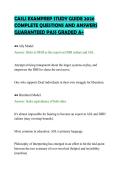 CASLI EXAMPREP STUDY GUIDE 2026&NewLine;COMPLETE QUESTIONS AND ANSWERS&NewLine;GUARANTEED PASS GRADED A&plus;