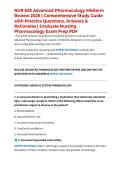 NUR 635 Advanced Pharmacology Midterm Review 2026 &vert; Comprehensive Study Guide with Practice Questions&comma; Answers & Rationales &vert; Graduate Nursing Pharmacology Exam Prep PDF