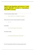 MRSE Exam Questions and Answers &vert; Latest&NewLine;Update 2026&sol;2027 &vert; Graded A&plus; &vert; Guaranteed&NewLine;Pass &lpar;100&percnt; Correct&rpar;