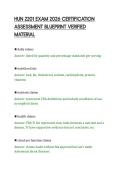 HUN 2201 EXAM 2026 CERTIFICATION&NewLine;ASSESSMENT BLUEPRINT VERIFIED&NewLine;MATERIAL