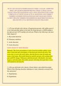 NR 507 ADVANCED PATHOPHYSIOLOGY WEEK 5-8 EXAM &sol; APPROVED NR507 ADVANCED PATHOPHYSIOLOGY WEEK 5-8 FINAL EXAM 2026&sol;2027 PRACTICE QUESTIONS AND A NEW UPDATED STUDY GUIDE COMPLETE ACCURATE EXAM ACTUAL QUESTIONS AND CORRECT VERIFIED ANSWERS WITH RATIONALES &lpar;DE
