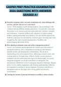 CASPER PREP PRACTICE EXAMINATION&NewLine;2026 QUESTIONS WITH ANSWERS&NewLine;GRADED A&plus;