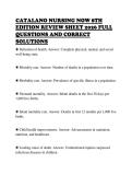 CATALANO NURSING NOW 8TH&NewLine;EDITION REVIEW SHEET 2026 FULL&NewLine;QUESTIONS AND CORRECT&NewLine;SOLUTIONS