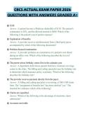CBCS ACTUAL EXAM PAPER 2026&NewLine;QUESTIONS WITH ANSWERS GRADED A&plus;