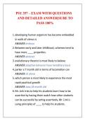 PSY 357 &ndash; EXAM WITH QUESTIONS AND DETAILED ANSWER&vert;SURE TO PASS 100&percnt;&NewLine;&NewLine;