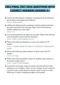 CBCS FINAL TEST 2026 QUESTIONS WITH&NewLine;CORRECT ANSWERS GRADED A&plus;
