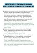 CBCS PRACTICE EXAMINATION 2026&NewLine;QUESTIONS WITH ANSWERS GRADED A&plus;