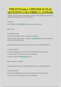 PNB 2275 Exam 4  UPDATED ACTUAL &NewLine;QUESTIONS AND CORRECT ANSWERS