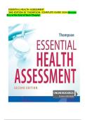 ESSENTIAL HEALTH ASSESSMENT &NewLine;2ND EDITION BY THOMPSON &sol;COMPLETE GUIDE 2024&lpar;Answer&NewLine;Key at the End of Each Chapter&rpar;
