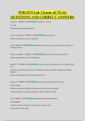 PNB 2275 Lab 3 Exam ACTUAL &NewLine;QUESTIONS AND CORRECT ANSWERS