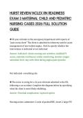 HURST REVIEW NCLEX RN READINESS&NewLine;EXAM 3 MATERNAL CHILD AND PEDIATRIC&NewLine;NURSING CASES 2026 FULL SOLUTION&NewLine;GUIDE&NewLine;
