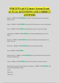 PNB 2275 Lab 9 Urinary System Exam &NewLine;ACTUAL QUESTIONS AND CORRECT &NewLine;ANSWERS