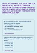 Arkansas  Exam A C T U A L F INAL E XAM 2026 &vert;&vert; MOST RECENT EXAM WITH COMPLETE REAL QUESTIONS AND CORRECT ANSWERS &lpar;VERIFIED ANSWERS&rpar; ALREADY GRADED A&plus;&vert;&vert; NEWEST ACTUAL EXAM JUST RELEASED&excl;&excl;&excl; STUDY GUIDE EXAM & B 