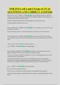 PNB 2275 LAB 4 and 5 Exam ACTUAL &NewLine;QUESTIONS AND CORRECT ANSWERS