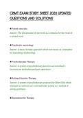 CBMT EXAM STUDY SHEET 2026 UPDATED&NewLine;QUESTIONS AND SOLUTIONS