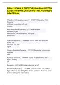 BIO 411 EXAM 4 QUESTIONS AND ANSWERS&NewLine;LATEST UPDATE 2026&sol;2027 &vert; 100&percnt; VERIFIED &vert;&NewLine;GRADED A&plus;&period;