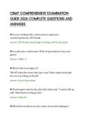 CBMT COMPREHENSIVE EXAMINATION&NewLine;GUIDE 2026 COMPLETE QUESTIONS AND&NewLine;ANSWERS