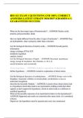 BIO 411 EXAM 1 QUESTIONS AND 100&percnt; CORRECT&NewLine;ANSWERS LATEST UPDATE 2026&sol;2027 &lpar;GRADED A&plus;&rpar;&NewLine;GUARANTEED SUCCESS&period; 