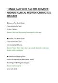 I HUMAN CASE WEEK 2 60 2026 COMPLETE&NewLine;ANSWERS CLINICAL INTERVENTION PRACTICE&NewLine;RESOURCE&NewLine;