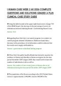 I HUMAN CASE WEEK 2 60 2026 COMPLETE&NewLine;QUESTIONS AND SOLUTIONS GRADED A PLUS&NewLine;CLINICAL CASE STUDY GUIDE&NewLine;