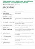 Driver Education Unit 2 Test Study Guide - Verified Questions and Answers - A&plus; Guaranteed Success Exam Prep