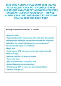 BSNC 1000 ACTUAL FINAL EXAM 2026-2027&vert;&vert; &NewLine;MOST RECENT EXAM WITH COMPLETE REAL &NewLine;QUESTIONS AND CORRECT ANSWERS &lpar;VERIFIED &NewLine;ANSWERS&rpar; ALREADY GRADED A&plus;&vert;&vert; NEWEST &NewLine;ACTUAL EXAM JUST RELEASED&excl;&excl;&excl; STUDY GUIDE &NewLine;EXAM & BEST FOR EXAM PREP 