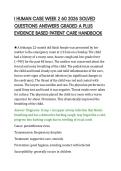 I HUMAN CASE WEEK 2 60 2026 SOLVED&NewLine;QUESTIONS ANSWERS GRADED A PLUS&NewLine;EVIDENCE BASED PATIENT CARE HANDBOOK