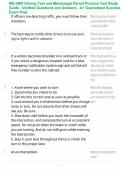 MS DMV Driving Test and Mississippi Permit Practice Test Study Guide - Verified Questions and Answers - A&plus; Guaranteed Success Exam Prep